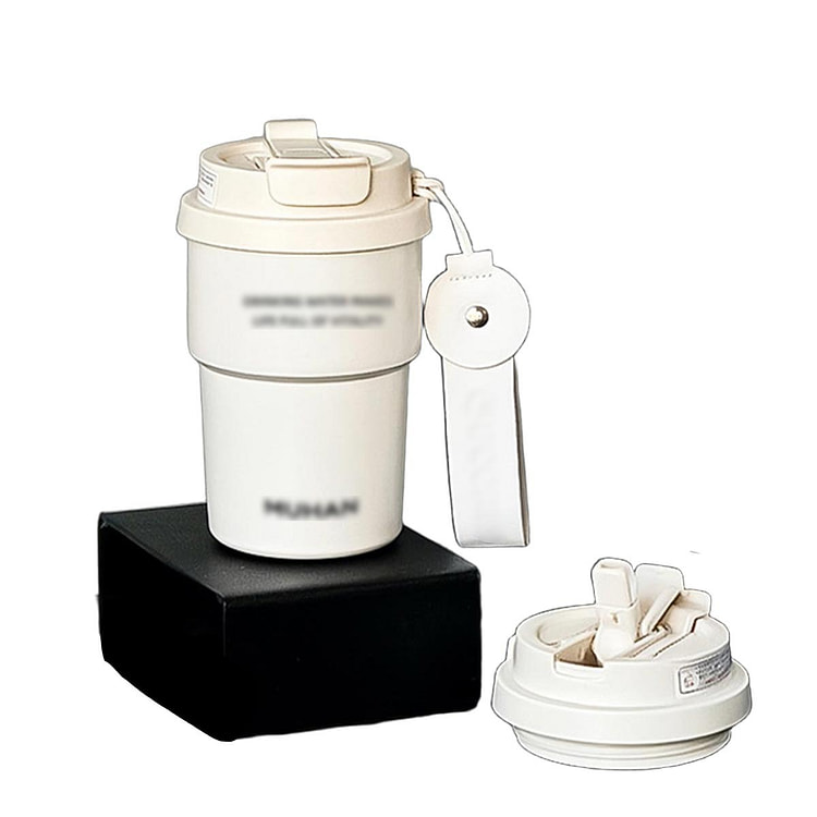 卡通316不锈钢保温杯双饮吸管杯 新瓷白400ml 1 份