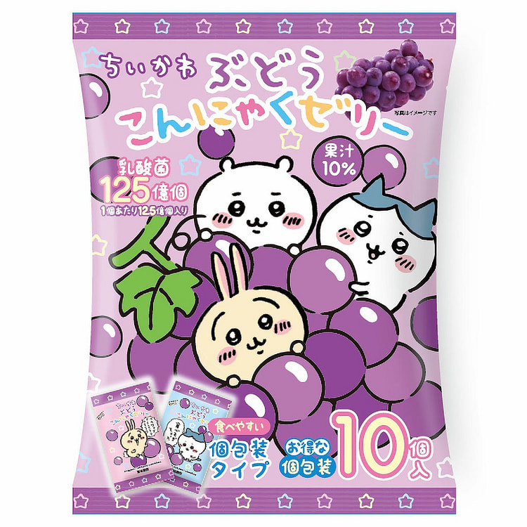 Yokoo CHIIKAWA乳酸菌蒟蒻果冻 葡萄味