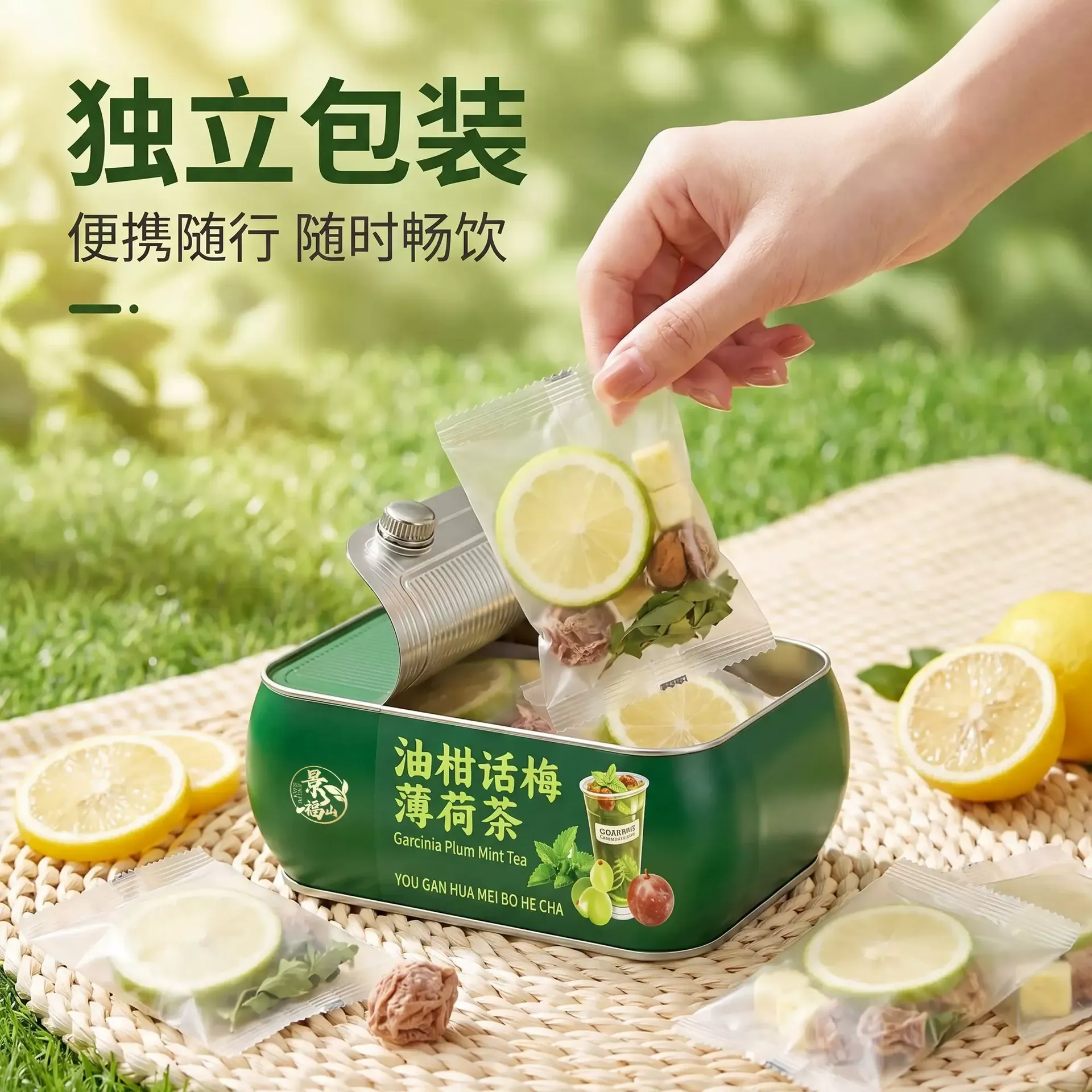 pmの紅茶 Peppermint, plum, orange and lemon tea 55g*1 can. 55 g - Weee!