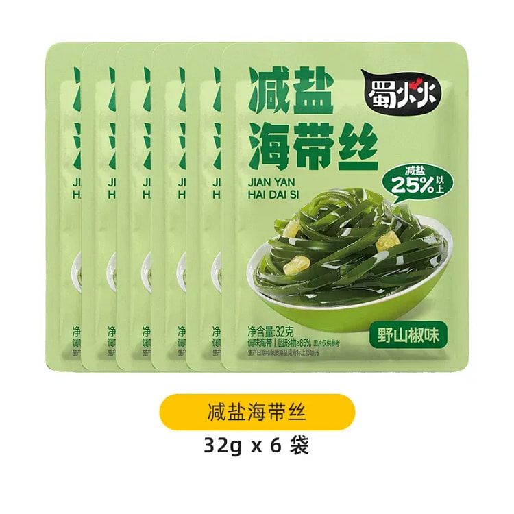 Shredded Kelp with Wild Chili Flavor 32g, 6 Packs 192 g