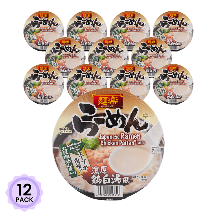 面乐 拉面 鸡白汤风味 2.8 盎司*12 包