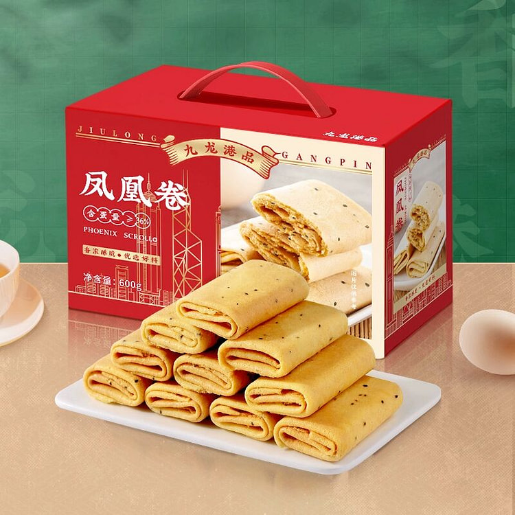 九龙港品凤凰卷600g手工蛋卷