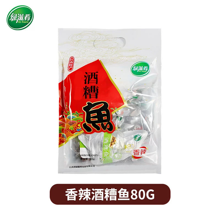 绿滋肴香辣味酒糟鱼80g*1袋 80 克