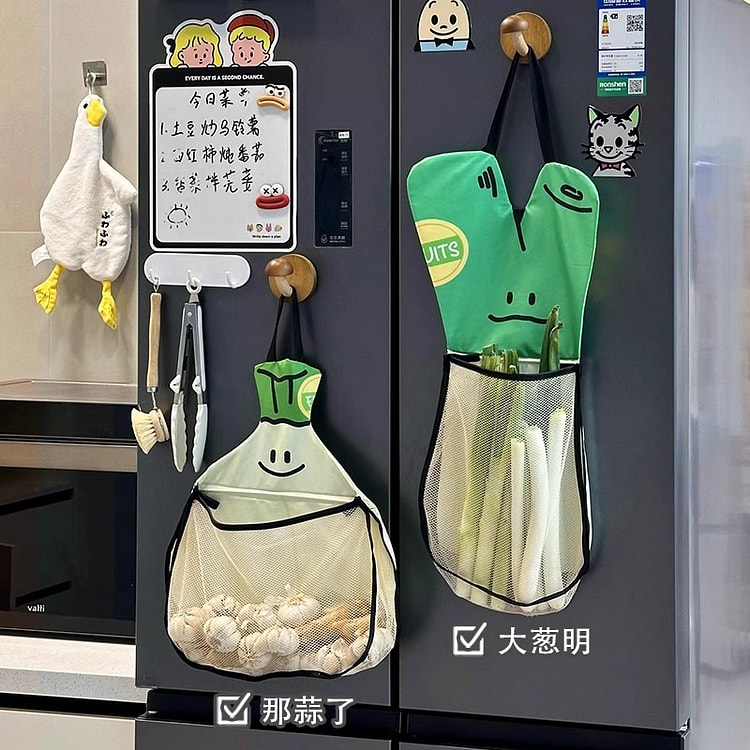 葱姜蒜收纳挂袋厨房大葱果蔬收纳神器 大葱明+那蒜了