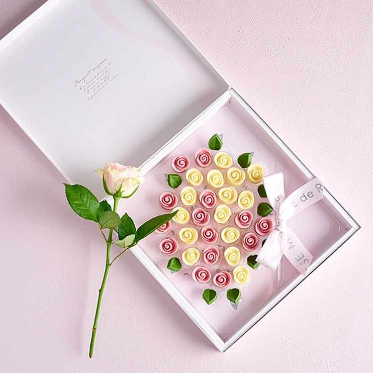 Message de Rose Chocolate Gift Set (Squar Package)