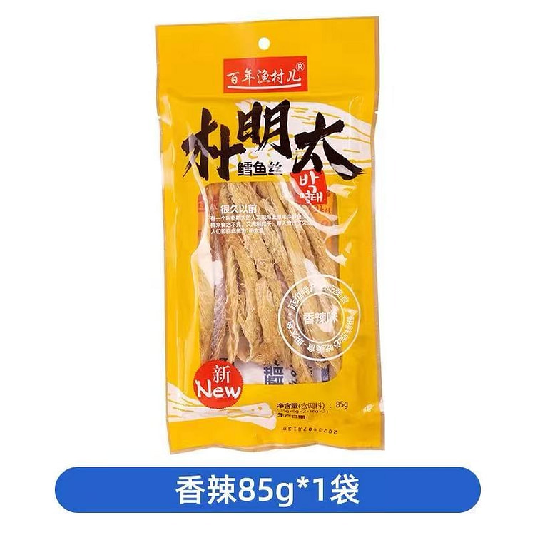 百年渔村香辣延边明太鱼丝85g*1袋朝鲜族无刺鱼干 1 包