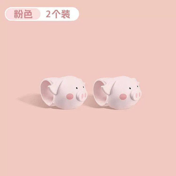 萌猪猪硅胶门把手防撞垫粉色2个 30 克