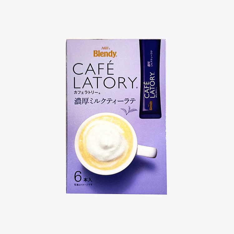 AGF Blendy 浓郁奶茶拿铁速溶冲饮棒 6支