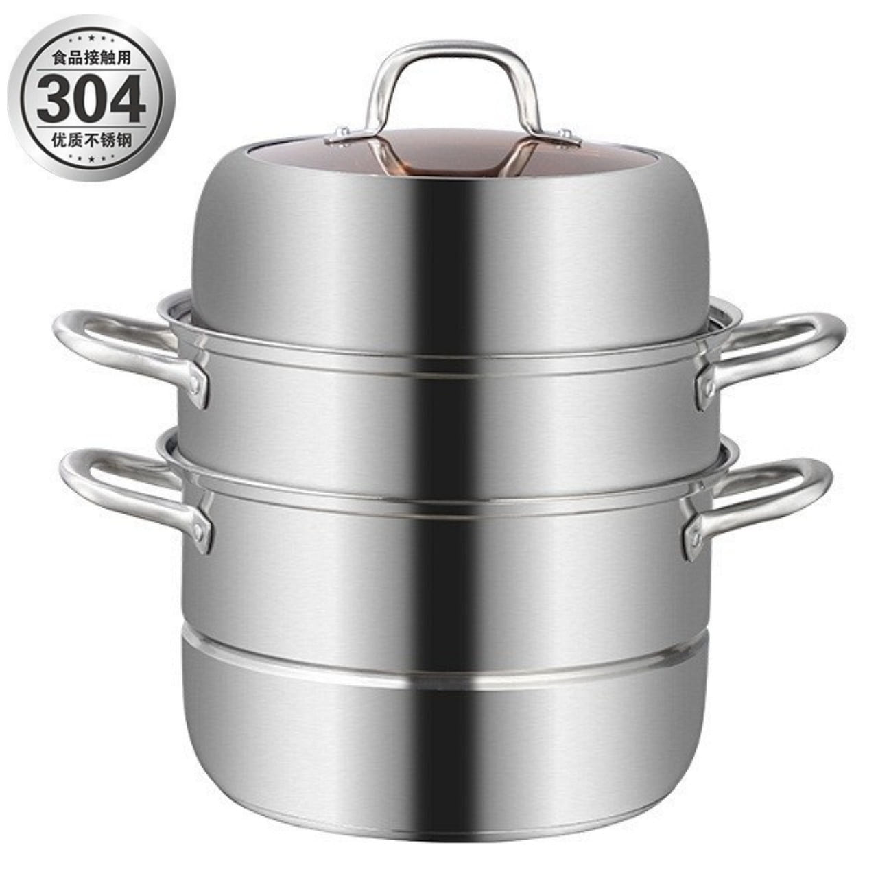 3-Tier Stainless Steel Steamer, Cooking Steam Pot 1 each