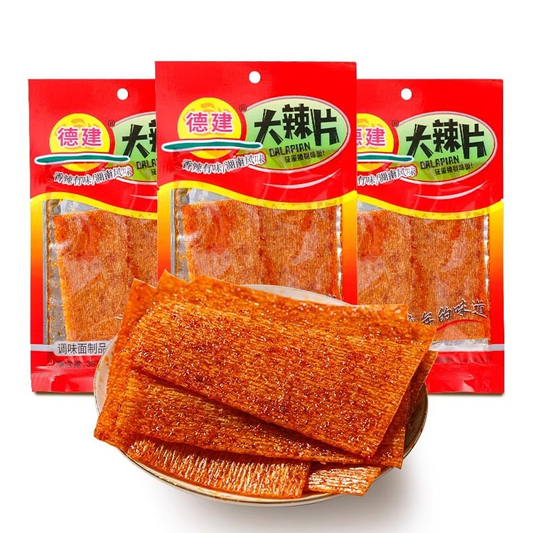 德建大辣片36g*6包湖南特产辣条香辣面筋零食