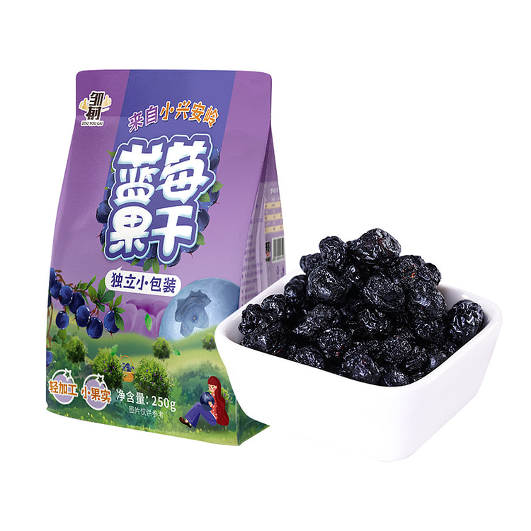 邹有才东北蓝莓干无糖精无添加剂果干脯250g*1袋