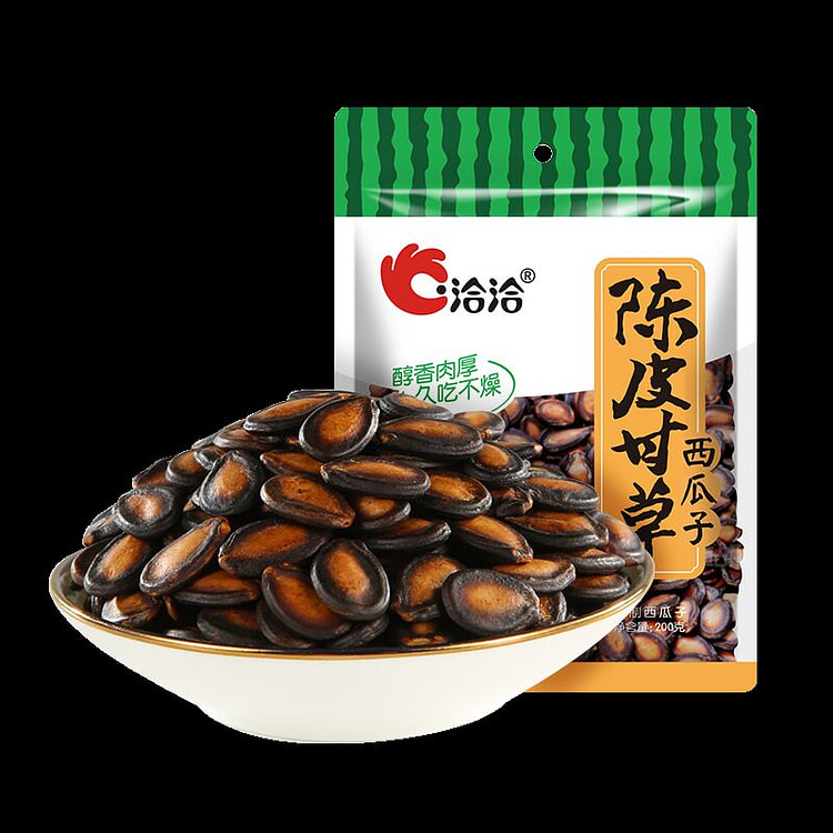 洽洽陈皮甘草味西瓜子恰恰黑瓜子200g大片西瓜籽