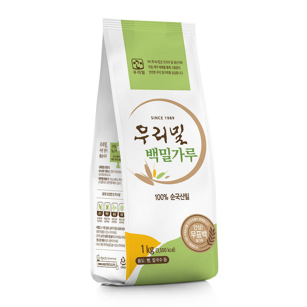 Woorimil Korean White Wheat Flour 1Kg 1 each