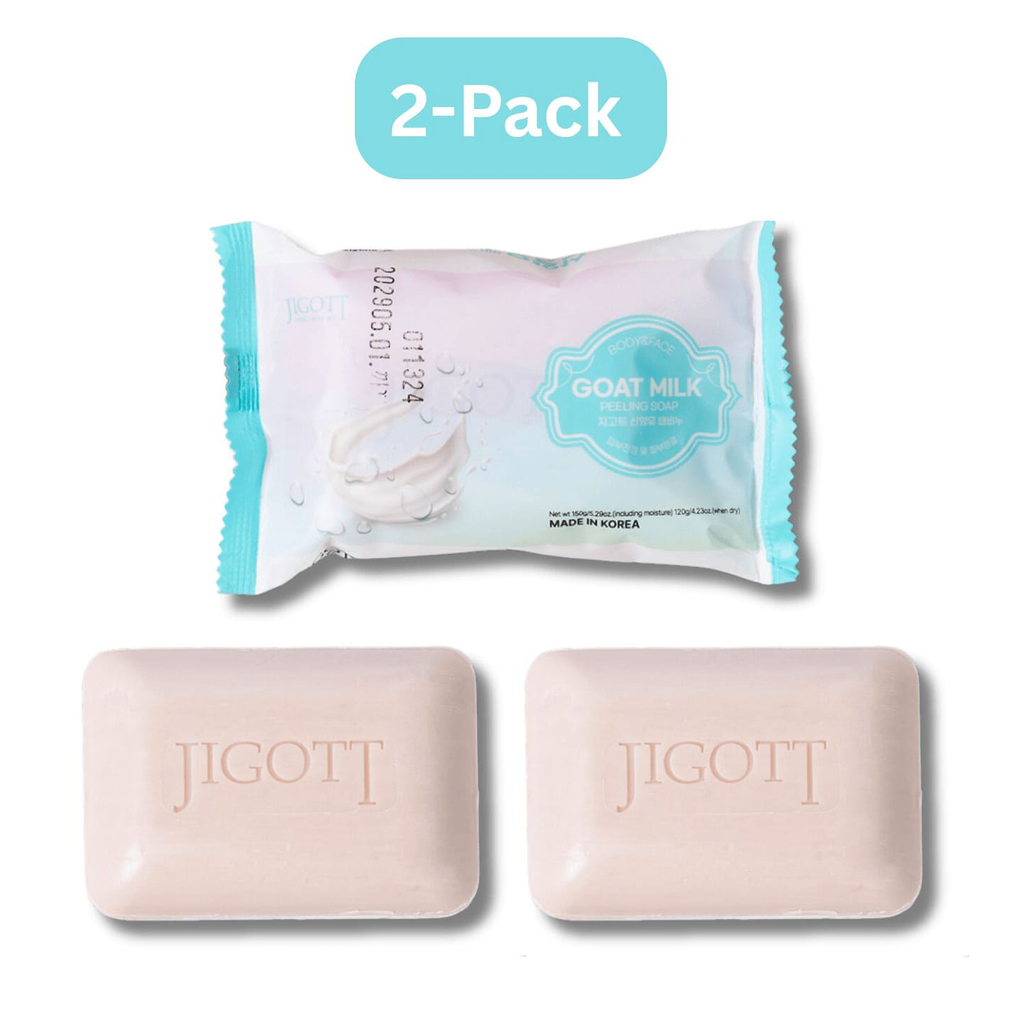 Jigott Goat Milk Peeling Soap 100g 2 Pack 2 pack