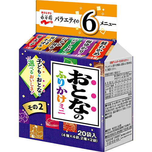 永谷园迷你什锦风味拌饭料 6种口味 20袋入