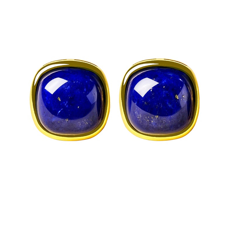 Lapis lazuli earrings small cube sugar 10 * 10mm 1 box