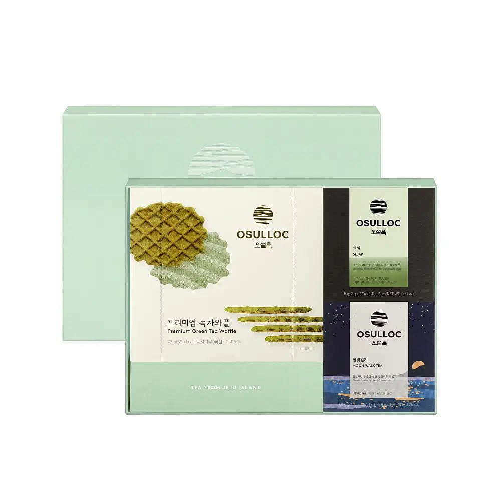 OSULLOC Green Tea Waffle Afternoon Tea Gift Set 1 each