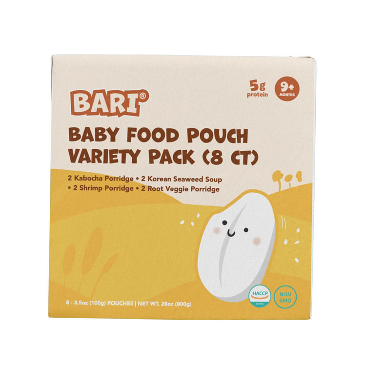 BARI Baby Food 4 Flavor Variety Pack 9M+ (8pk) 28 oz