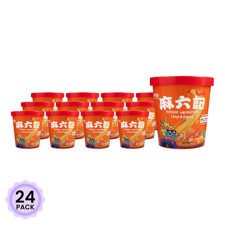Ma Liu Ji Instant Vermicelli Spicy and Sour 165 g*24 pack