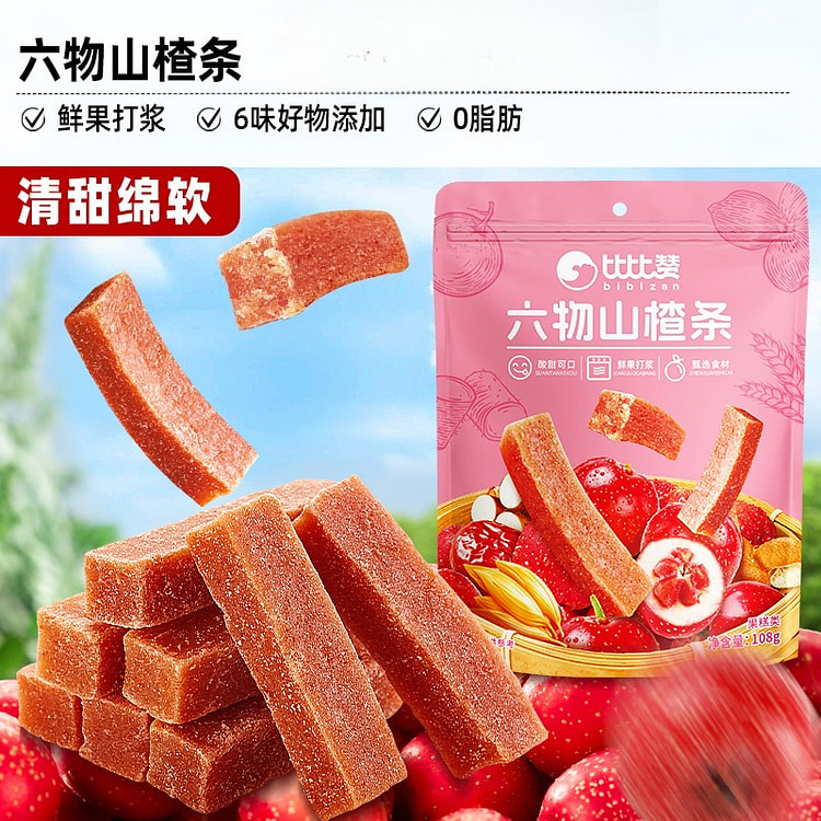 比比赞六物山楂条 108g*3袋 324 克