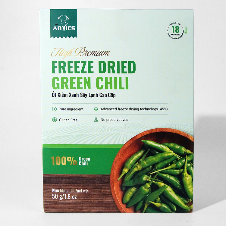 Anvies Freeze-Dried Green Chili