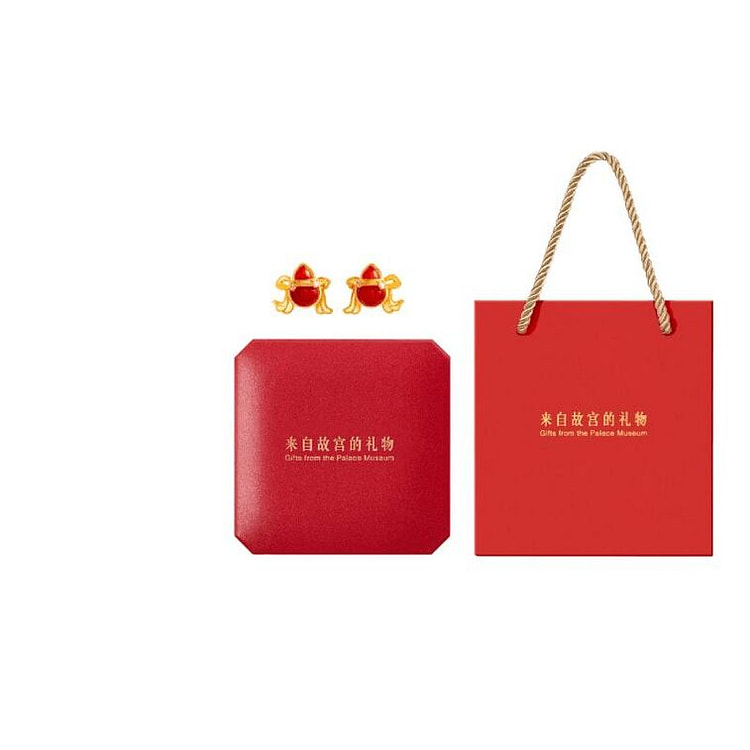 故宫淘宝 福禄新禧葫芦耳钉  1.2*1cm1对装 1 盒