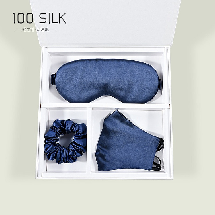 Three piece silk gift box for festivals,