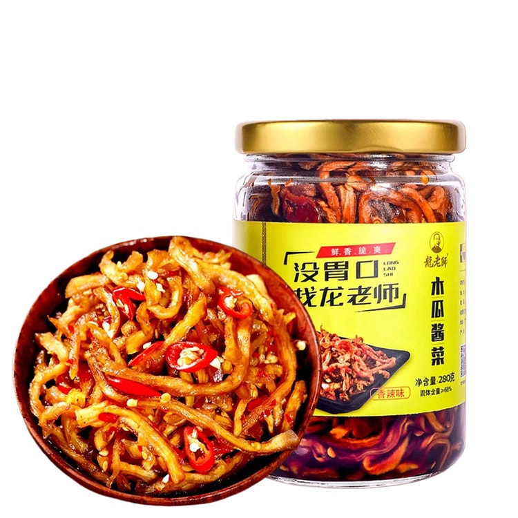 龙老师咸菜香辣木瓜丝280g*1瓶 280 克