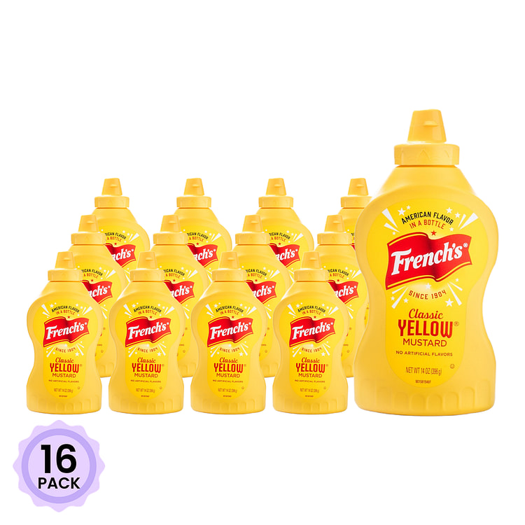 French's 经典黄芥末酱 14 盎司*16 包