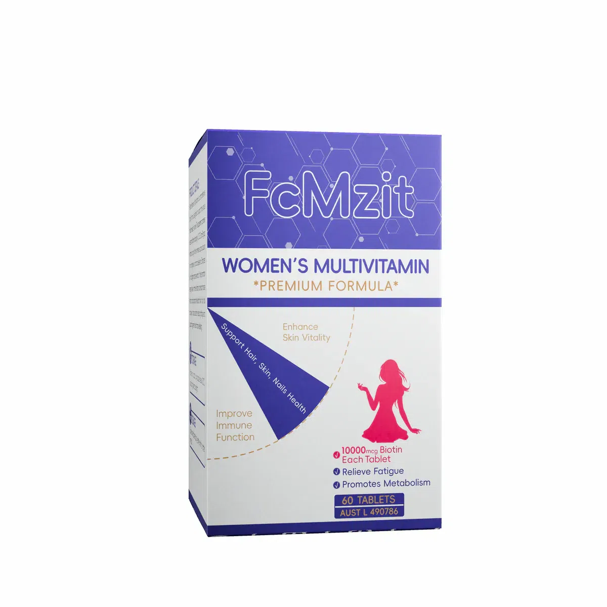 FcMzit Women's Multivitamin Premium Formula 60Caps 1 bottle