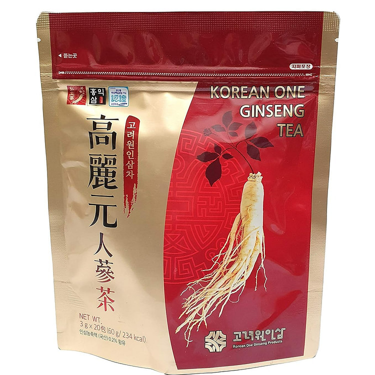 韩国一品人参茶高丽参茶提高精力免疫力3克*20袋
