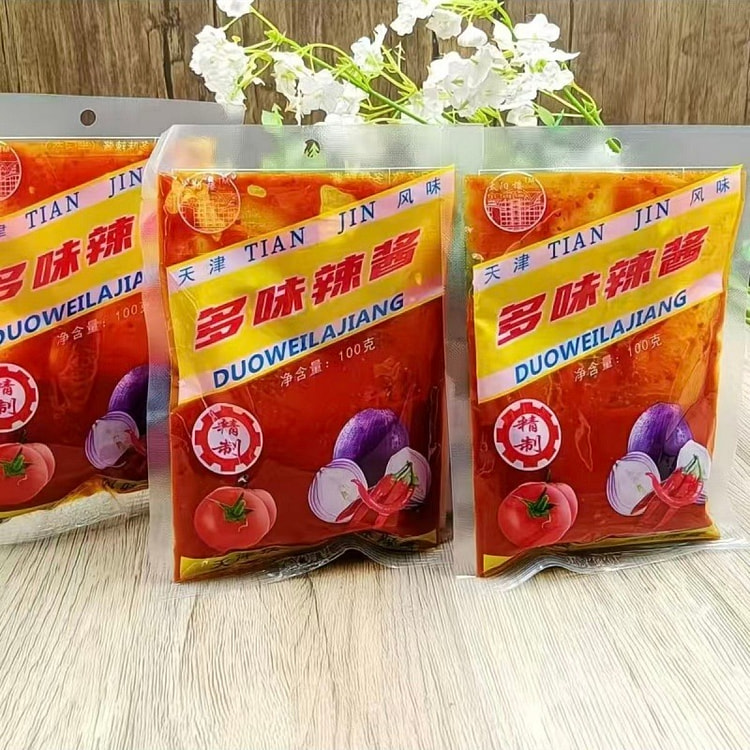太阳楼多味辣酱天津风味蒜蓉辣酱烧烤酱100g*2袋 200 克