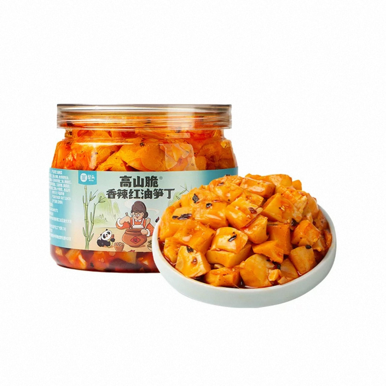 diced red oil bamboo shoots 380 g