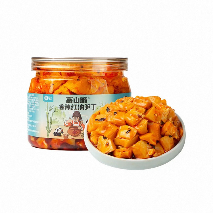 【屋头】高山脆香辣红油笋丁 腌菜下饭菜 1罐