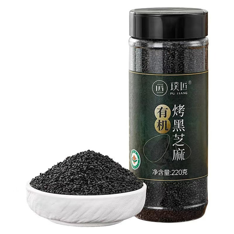 璞匠有机烤黑芝麻 即食烘培熟芝麻粒