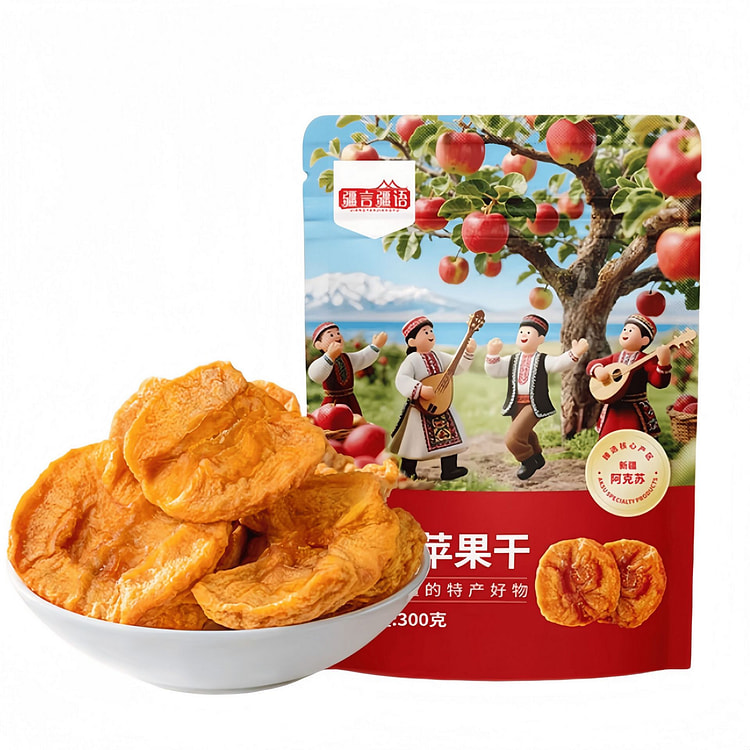 Dried Apples from Aksu, Xinjiang 300g*1 bag 300 g