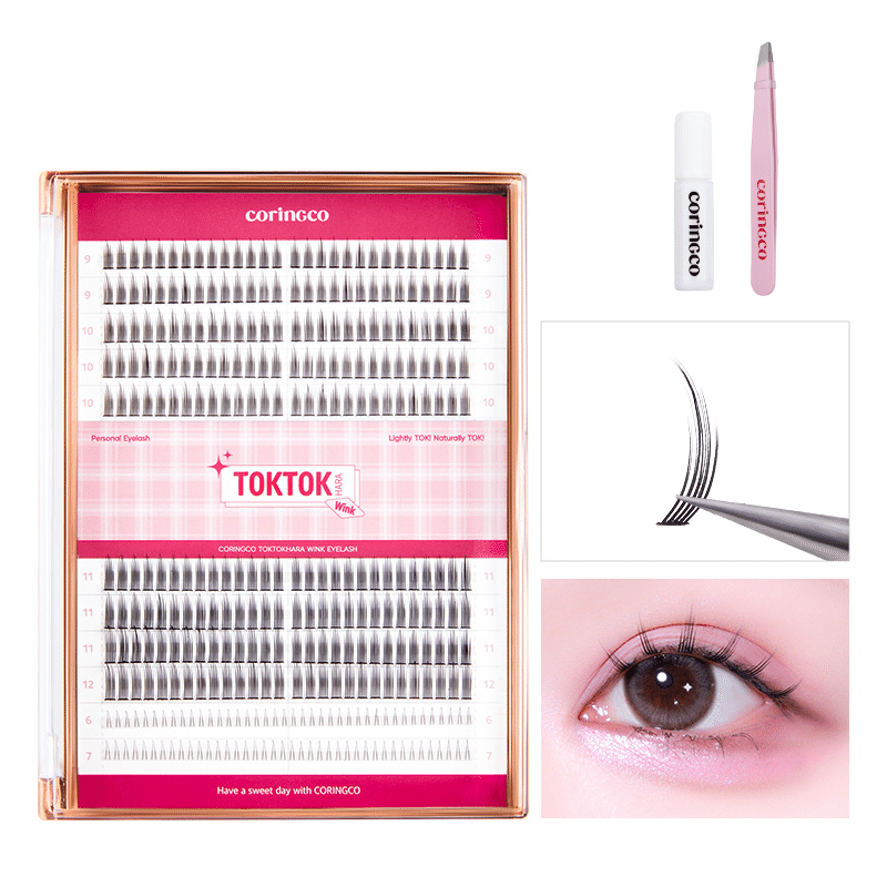 CORINGCO Toktok Hara Wink Fake Eyelashes (Mix set) 1 each