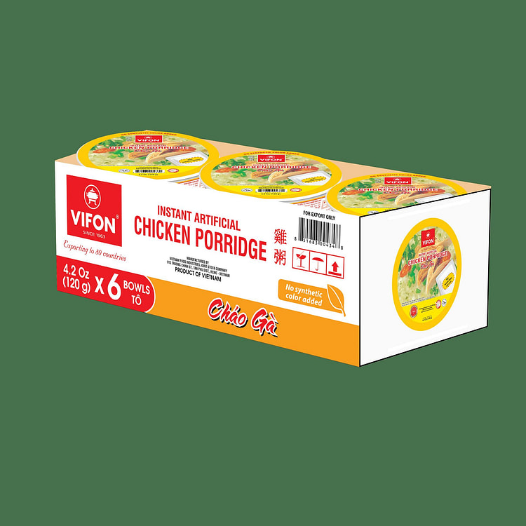 [6-BOWL] VIFON Vietnamese Chicken Flavor Porridge 4.23 oz*6 counts