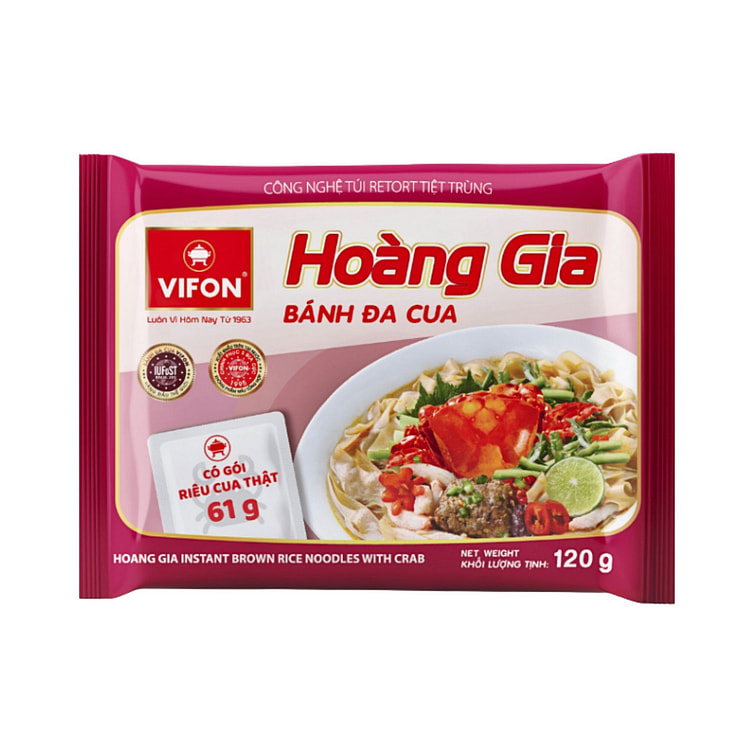 Vifon Hoang Gia Instant Brown Noodle with Crab