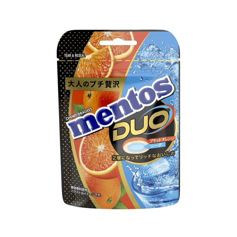 Mentos DUO Blood Orange & Soda candy 45g 1 pack