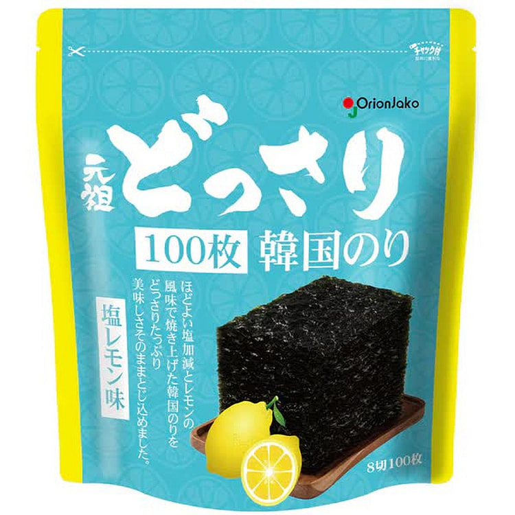 Orion Jaco Korean Seaweed Salt & Lemon 100 Sheets