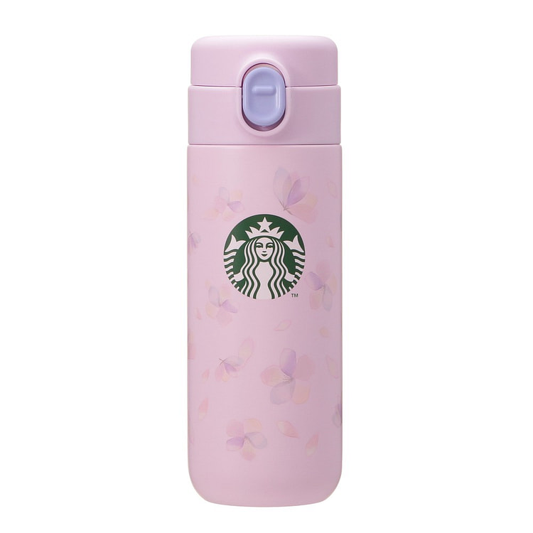 星巴克 不锈钢水壶紫色 381ml