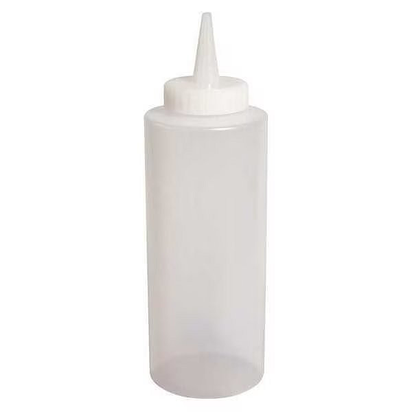 Squeeze Bottle, Clear, 24 oz., PK12 2 lb