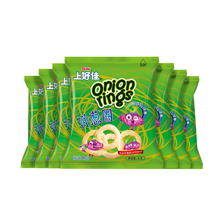 Shanghaojia onion rings, casual potato chips, children's office foodie, 6g*
