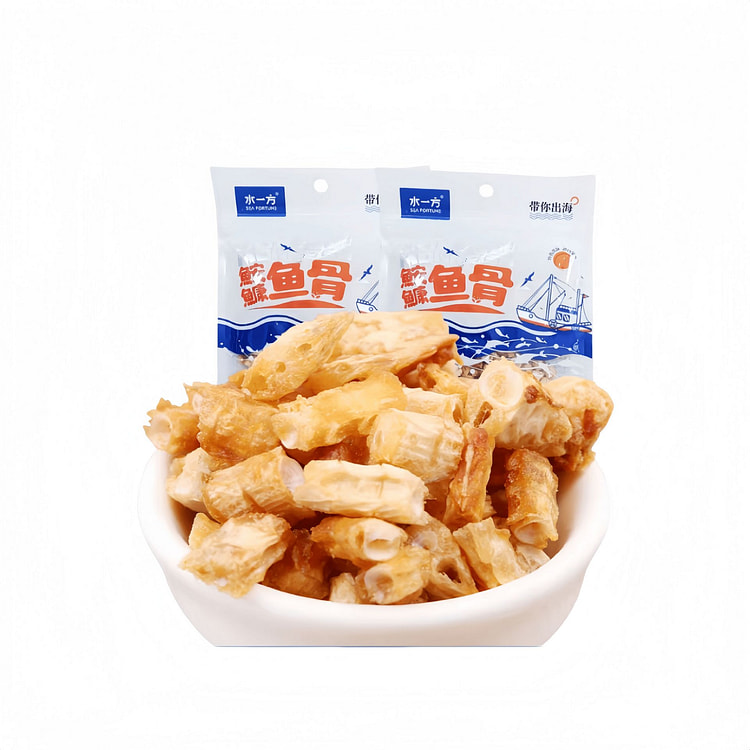 水一方鮟鱇鱼骨海鲜即食48g*2袋网红休闲零食 96 克