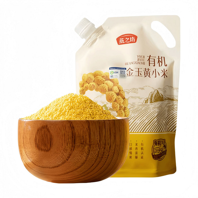 燕之坊 有机金玉黄小米【1斤袋装】 500g 500 克