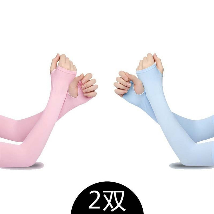 Ice Silk UV Arm Sleeves Pink + Blue 1 pack