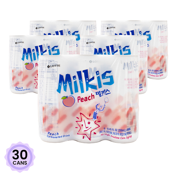 乐天 Milkis 桃味碳酸饮料(250ml*6) 8.45 液盎司*30 罐
