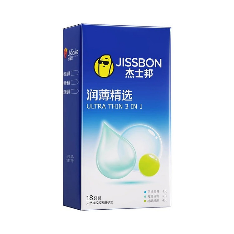 Jissbon Ultra Thin Condoms 18Pcs 1 box