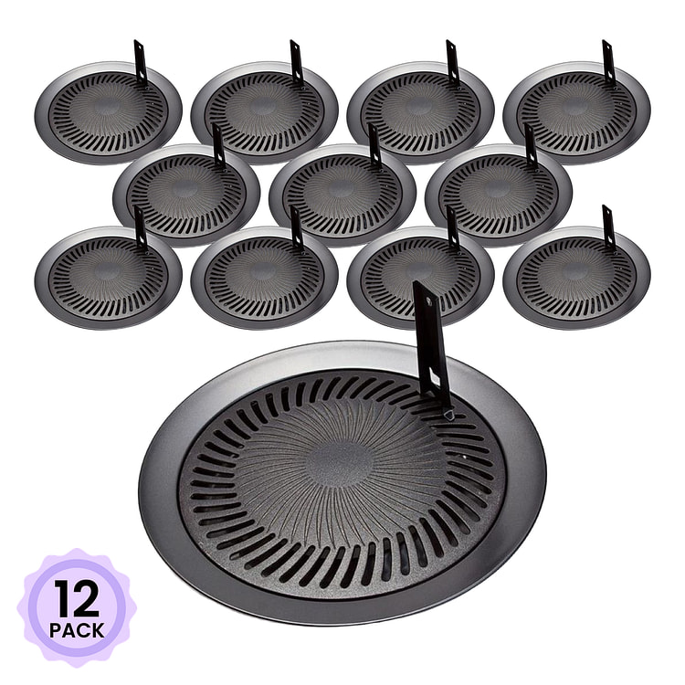 韩式 BBQ 炉顶圆形分体烧烤盘 12.5inch 1 份*12 包